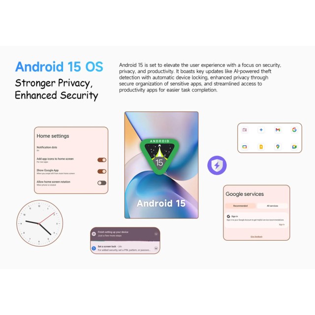 ULEFONE tablet Tab A9 Pro Kids, 8.68", 4/128GB, 4G, Android 15, 5040mAh, μπλε