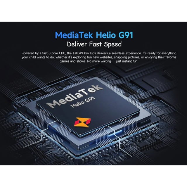 ULEFONE tablet Tab A9 Pro Kids, 8.68", 4/128GB, 4G, Android 15, 5040mAh, ροζ