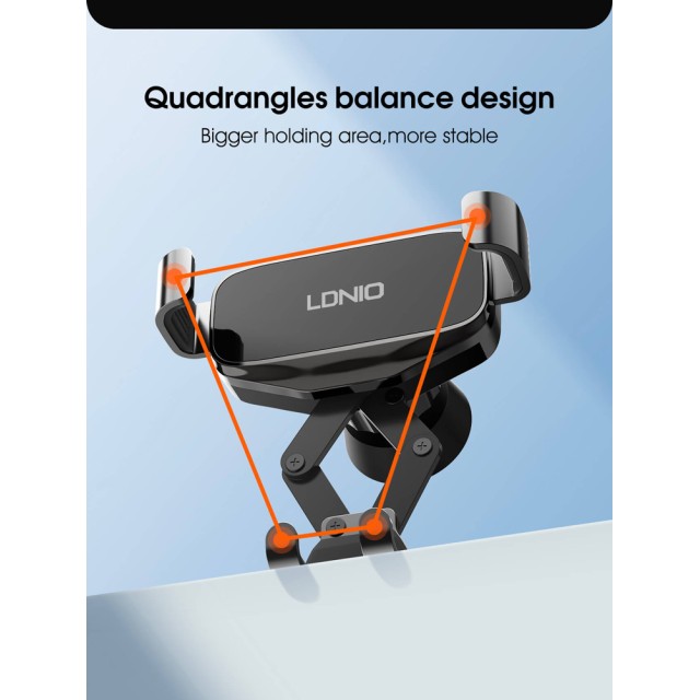 LDNIO βάση smartphone αυτοκινήτου MG13 για αεραγωγούς, μαύρη