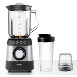 BRUNO Μπλέντερ 3 σε 1 προηγμένων λειτουργιών, BRN-0254, 1500W, 1.8L γυάλινη κανάτα, 6 λεπίδες, inox-μαύρο