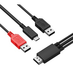 XP-PEN HDMI σε USB-C & 2x USB SPE40 για ταμπλέτα σχεδίασης, 1.5m, μαύρο