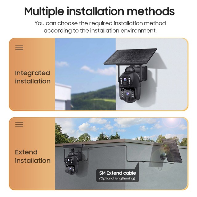 SECTEC smart ηλιακή κάμερα ST-536-6MAOV-4G-EU, dual lens, 3MP, 4G, SD, PTZ, IP66