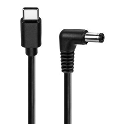 GOOBAY καλώδιο τροφοδοσίας USB-C σε DC 78971, 5.5x2.1mm, 0.5m, μαύρο