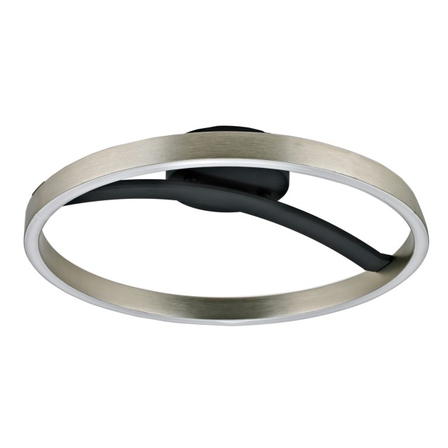 POWERTECH LED φωτιστικό οροφής HLL-0200, 29W, 4000K, Φ38x10cm, ασημί/μαύρο