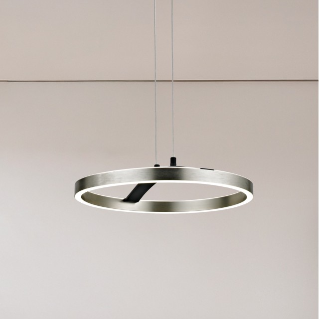 POWERTECH LED φωτιστικό οροφής HLL-0202, 29W, 4000K, Φ38x120cm, ασημί/μαύρο