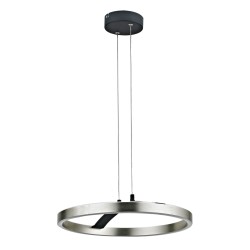 POWERTECH LED φωτιστικό οροφής HLL-0202, 29W, 4000K, Φ38x120cm, ασημί/μαύρο