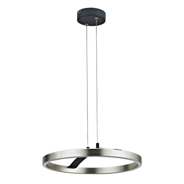 POWERTECH LED φωτιστικό οροφής HLL-0202, 29W, 4000K, Φ38x120cm, ασημί/μαύρο