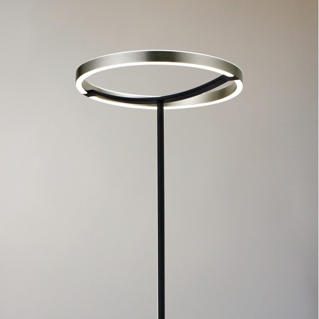 POWERTECH LED φωτιστικό δαπέδου HLL-0204, 42W, 4000K, Φ38x157cm, ασημί/μαύρο