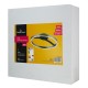 POWERTECH LED φωτιστικό οροφής HLL-0200, 29W, 4000K, Φ38x10cm, ασημί/μαύρο