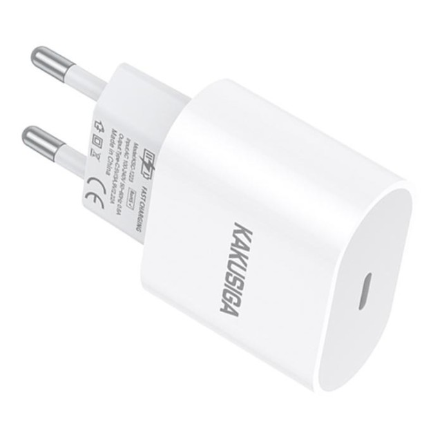 KAKUSIGA φορτιστής τοίχου KSC-1223, USB-C, 20W, λευκός