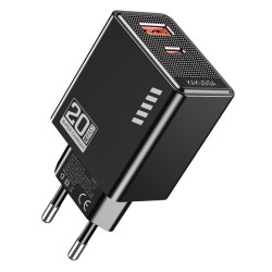 KAKUSIGA φορτιστής τοίχου KSC-1239, USB & USB-C, 20W, μαύρος