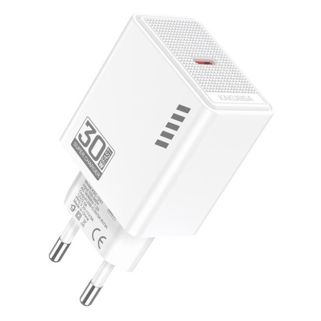 KAKUSIGA φορτιστής τοίχου KSC-1241, USB-C, 30W, λευκός
