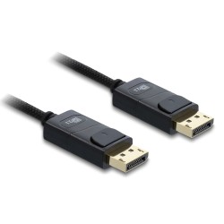 DELOCK καλώδιο DisplayPort 2.1 81672, 16K/60Hz, 80 Gbps, 2m, μαύρο