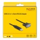 DELOCK καλώδιο USB σε RS-232 67382, 921.6Kbps, 1.8m, μαύρο