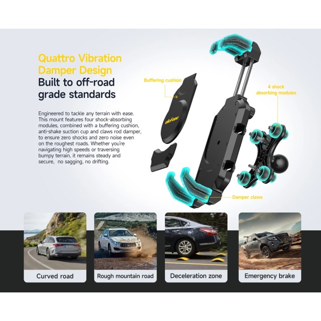 ULEFONE βάση tablet αυτοκινήτου UAN02 για ταμπλό, μαύρη