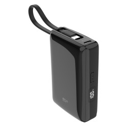 SILICON POWER power bank CP10 με καλώδιο USB-C, 2x θύρες εξόδου, 10000mAh, 20W, μαύρο
