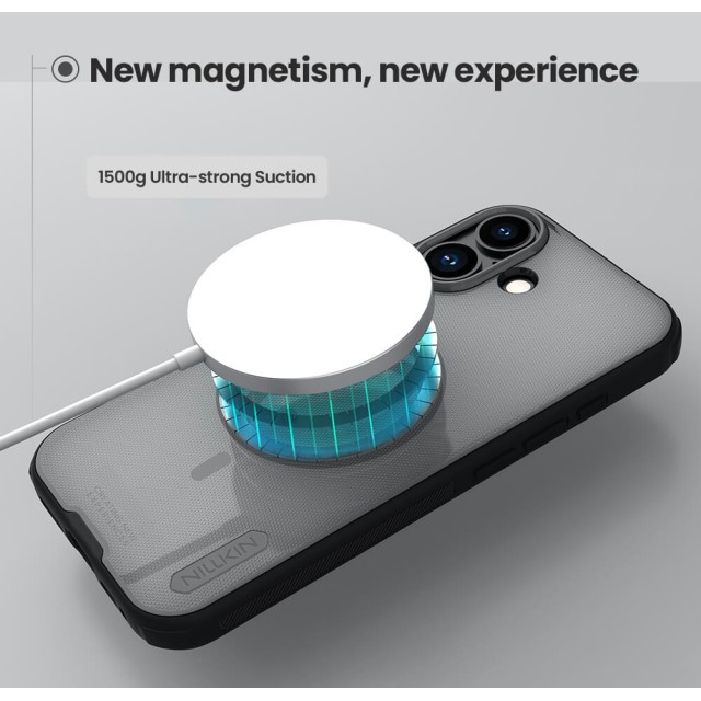 NILLKIN θήκη Super Frosted Shield Pro Magnetic για Apple iPhone 17, διάφανη/μαύρη