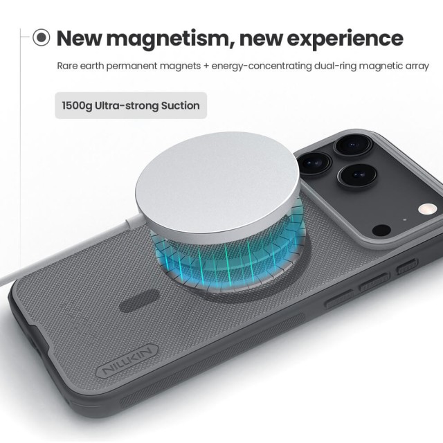 NILLKIN θήκη Super Frosted Shield Pro Magnetic για Apple iPhone 17 Pro, διάφανη/μαύρη