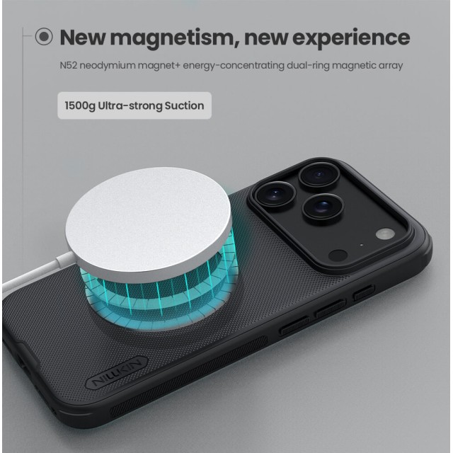 NILLKIN θήκη Super Frosted Shield Pro Magnetic για Apple iPhone 17 Pro Max, μαύρη