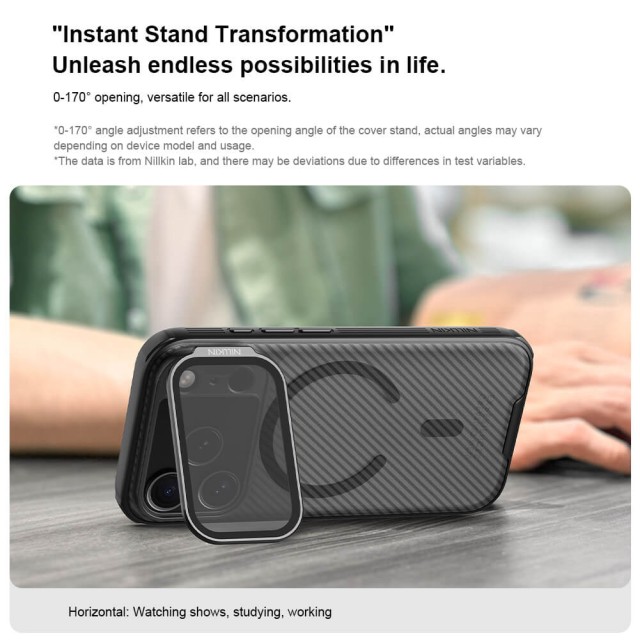 NILLKIN θήκη CamShield Prop Magnetic για Apple iPhone 17 Pro, διάφανη/μαύρη