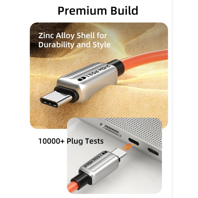 CABLETIME καλώδιο USB-C CT-CM240-ZSW1, 240W, 480Mbps, 1m, λευκό