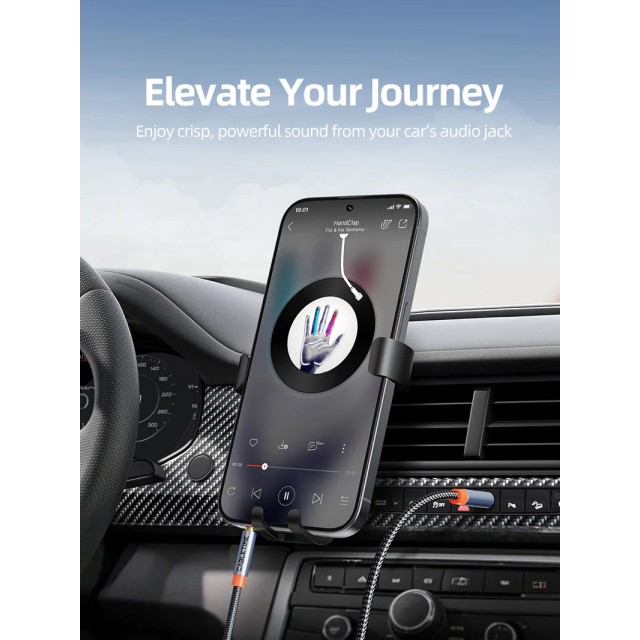 CABLETIME καλώδιο ήχου 3.5mm CT-AM35M, gold plated, 0.5m, μαύρο