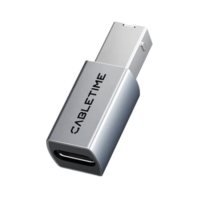 CABLETIME αντάπτορας USB-C σε USB Type B CT-CFBM2-AG, 480Mbps, γκρι