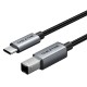 CABLETIME καλώδιο USB-C σε USB Type B CT-CMBM1, 480Mbps, 2m, μαύρο CABLETIME καλώδιο USB-C σε USB Type B CT-CMBM1, 480Mbps, 2m, μαύρο