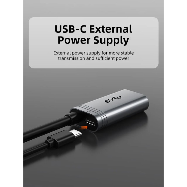 CABLETIME καλώδιο προέκτασης USB CT-AMAFA3, active, 5Gbps, 5m, μαύρο