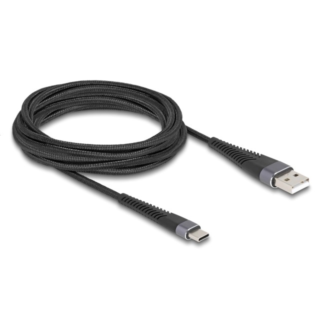 DELOCK καλώδιο USB σε USB-C 81123, 60W, 480Mbps, 3m, μαύρο