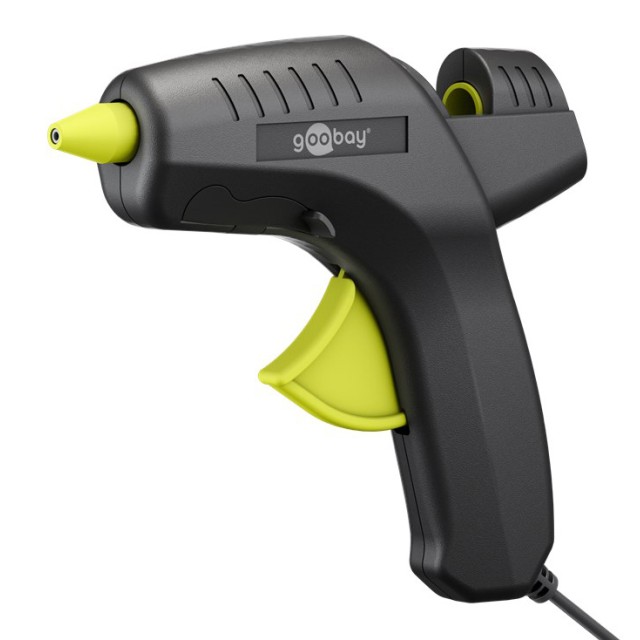 GOOBAY πιστόλι θερμοκόλλησης σιλικόνης 77824 με 2x ράβδους σιλικόνης 11mm, 80W, μαύρο