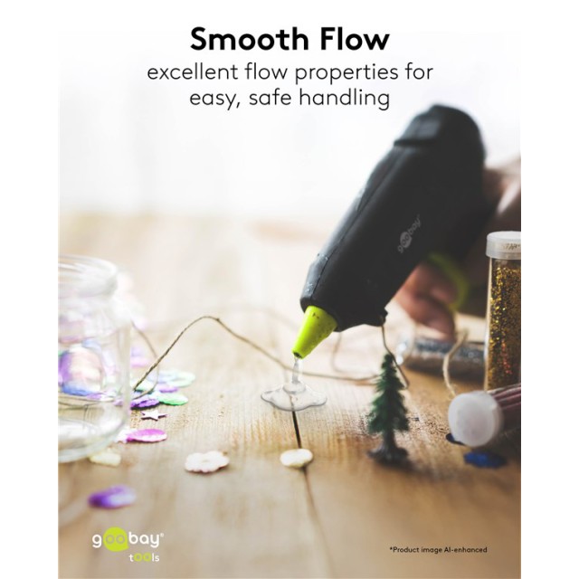 GOOBAY ράβδοι σιλικόνης 77851, Φ7mm x 100mm, διάφανο, 50τμχ