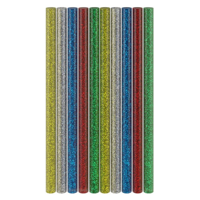 GOOBAY ράβδοι σιλικόνης 77855, Φ11mm x 200mm, glitter διάφορα χρώματα, 10τμχ