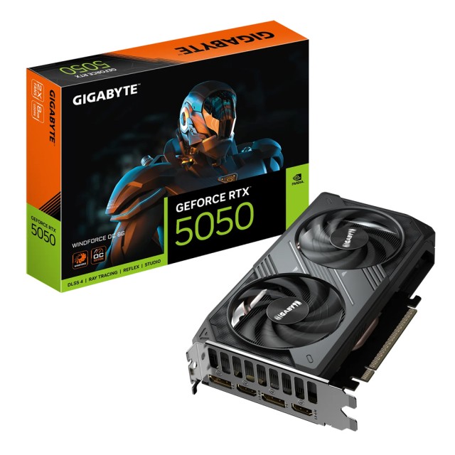 GIGABYTE VGA NVIDIA GeForce RTX 5050 GV-N5050WF2OC-8GD, GDDR6 8GB, 128bit GIGABYTE VGA NVIDIA GeForce RTX 5050 GV-N5050WF2OC-8GD, GDDR6 8GB, 128bit