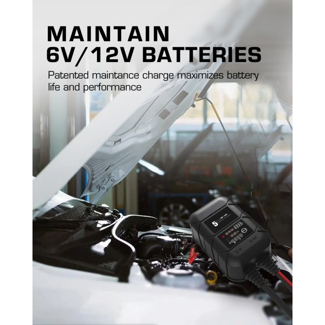 BYGD φορτιστής & συντηρητής μπαταρίας αυτοκινήτου S5000, 6V/2A 12V/5A