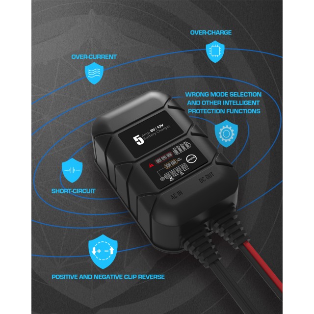 BYGD φορτιστής & συντηρητής μπαταρίας αυτοκινήτου S5000, 6V/2A 12V/5A