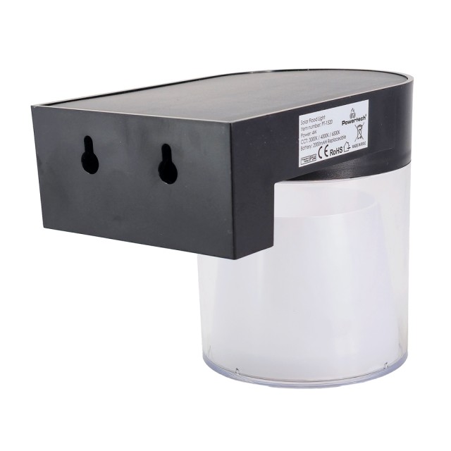 POWERTECH LED ηλιακό φωτιστικό PT-1520 με αισθητήρα κίνησης, 4W, 2000mAh, μαύρο