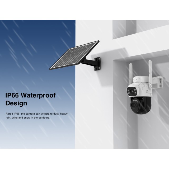 VSTARCAM smart ηλιακή κάμερα BG622DR, dual lens, 2MP, 4G, SD, PTZ, IP66