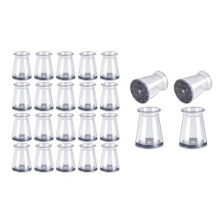 HOME USE προστατευτικές τάπες επίπλων HUH-0258, 16-23mm, διάφανες, 24τμχ