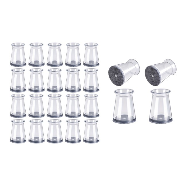 HOME USE προστατευτικές τάπες επίπλων HUH-0258, 16-23mm, διάφανες, 24τμχ