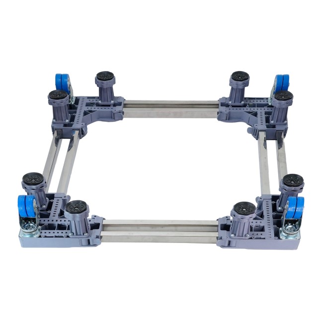 HOME USE βάση λευκών συσκευών HUH-0260 με ρόδες, ρυθμιζόμενη 70x90cm, έως 500kg, γκρι