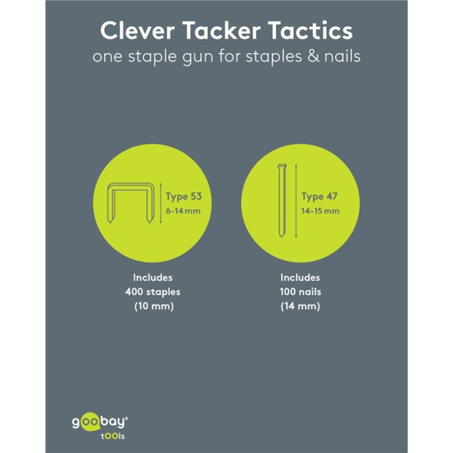GOOBAY ηλεκτρικό καρφωτικό για καρφιά & συνδετήρες 77820, 70W