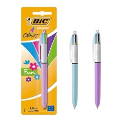 BIC στυλό διαρκείας 4 Colours Fun, 1mm μύτη, πολύχρωμο μελάνι, διάφορα χρώματα, 1τμχ