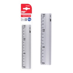 MP μεταλλικός χάρακας PA001, 15cm, ασημί