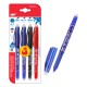 MP σετ στυλό διαρκείας PE217-4, erasable, 0.7mm, διάφορα χρώματα, 4τμχ
