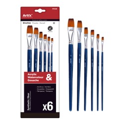 ARTIX PAINTS σετ πινέλων ζωγραφικής PP228, μπλε, 6τμχ