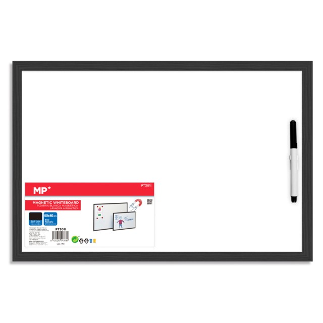 MP πίνακας μαρκαδόρου PT301I με μαρκαδόρο, μαγνητικός, 60x40cm