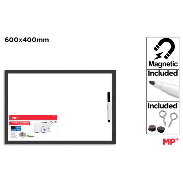 MP πίνακας μαρκαδόρου PT301I με μαρκαδόρο, μαγνητικός, 60x40cm