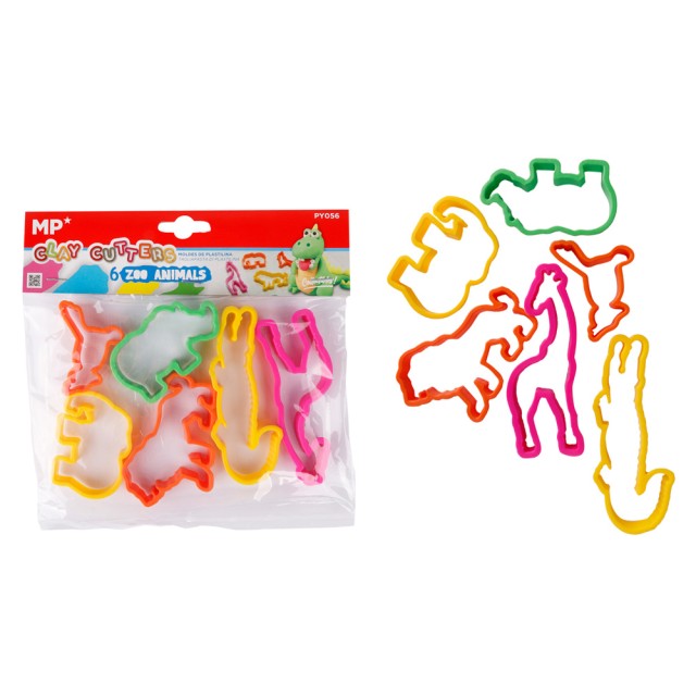 MP σετ καλούπια πλαστελίνης PY056, zoo animals, 3+ ετών, 6τμχ