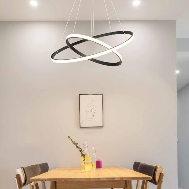 POWERTECH LED φωτιστικό οροφής PT-1525, 25W, 4000K, Φ40x120cm, μαύρο